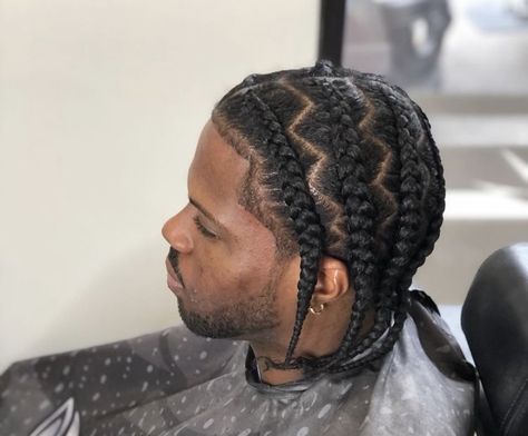 Cornrows With Line Up Men, Sideway Cornrow Hairstyles, Sideways Cornrows Men, Side Cornrows Men, Dread Braids Men, 2 Braids Men, Box Braids Men, Twist Hair Men, Mens Twists Hairstyles