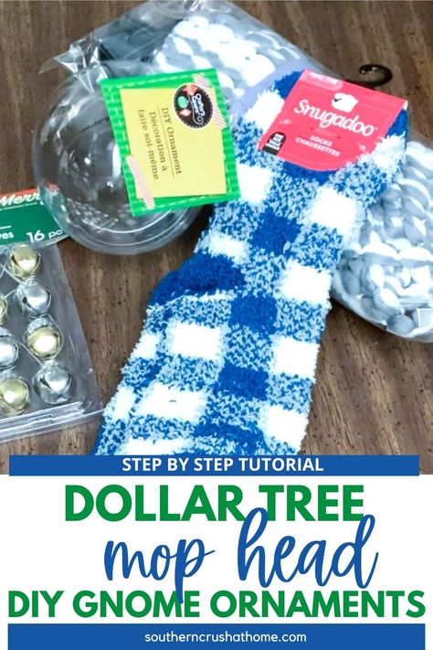 Diy Gnome Ornaments, Diy Gnome, Dollar Store Christmas Crafts, Gnome Tutorial, Dollar Store Christmas, Gnomes Diy, Diy Dollar Tree Decor, Dollar Tree Christmas, Dollar Tree Decor