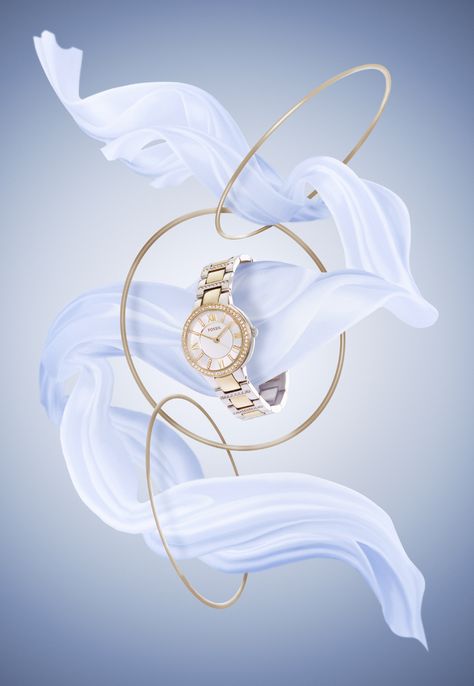 Floating on Behance Floating Jewelry, Jewelry Banner, Jewellery Advertising, Jewelry Ad, Creative Jewelry Photography, 3d Jewelry, Jewelry Photoshoot, Jewelry Ads, Time Flies