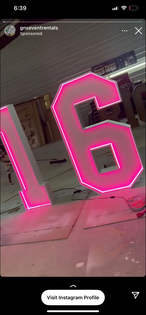 Sweet 16 Party Hot Pink, Sweet 16 Number Lights, Neon Pink Sweet 16, Pink Dress For Sweet 16, Hot Pink 21st Birthday Ideas, 50 Shades Of Pink Party Ideas Sweet 16, 16 Marquee Numbers, Sweet 16 Hot Pink Theme, Birthday Dress 16 Sweet 16