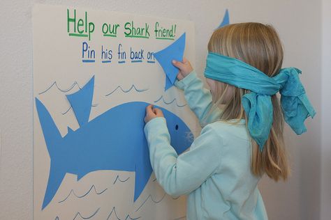 Morning Snacks, Shark Week Party, Birthday Games For Kids, Daycare Classroom, Shark Themed Birthday Party, Party Themes For Boys, Ocean Party, Birthday Party Activities, Fun Birthday Party