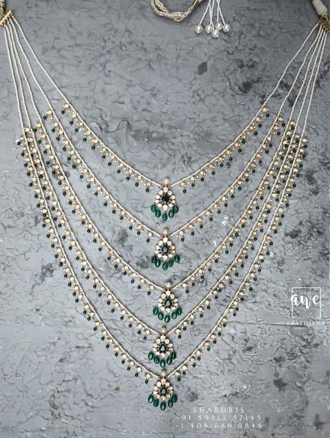 Panch Lada, Pearl Haram, Silver Indian Jewelry, Hyderabadi Jewelry, Sabyasachi Jewelry, Sabyasachi Jewellery, Gold Necklace Indian, Gold Jewelry Simple Necklace, Gem Jewelry