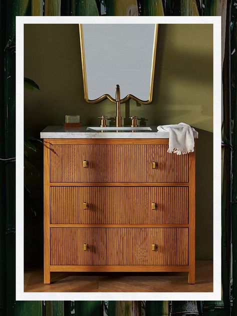 Bathroom With Small Vanity, Single Sink Bathroom Vanity Ideas Modern, Small Single Bathroom Vanity, Small Modern Bathroom Vanity, Bamboo Bathroom Vanity, Small Bathroom Vanity With Drawers, Single Bathroom Vanity Ideas, Powder Room Sinks And Vanities, One Sink Bathroom Vanity