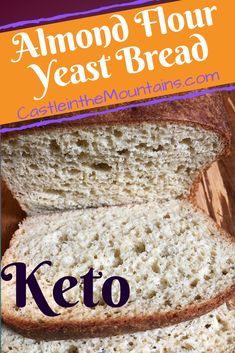 Almond Flour Yeast Bread, Nutritional Yeast Recipes, Almond Flour Bread, Keto Bread Recipes, Bread Machine Recipe, Almond Bread, Best Keto Bread, Lowest Carb Bread Recipe, Yeast Recipes