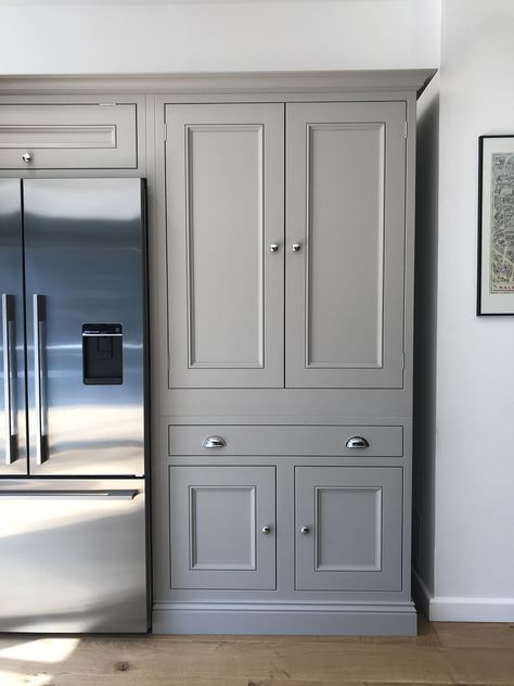 Built In American Fridge Freezer, Fridge Freezer Surround, American Fridge Freezer In Kitchen, American Fridge Freezer Built In, Fridge Surround, Kitchens Classic, Ivy Kitchen, Built In Fridge, Built In Fridge Freezer