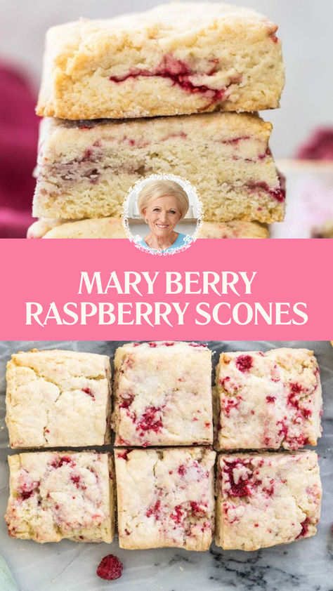 Mary Berry Raspberry Scones Triple Berry Scones, Cream Tea Scones, Raspberry Chocolate Chip Scones, Raspberry Scones Recipe White Chocolate, Mary Berry Scones Recipe, Christmas Morning Scones, Frozen Raspberries Recipes, Cherry Scones Recipe Easy, Raspberry Scones Recipe Easy