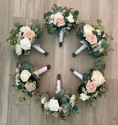 Rustic Sage Green Wedding Bouquet, Sage Eucalyptus Bouquet, Sage Green Bouquet Bridesmaid, Sage Green And Blush Wedding Florals, Dusty Pink White Green Wedding, Sage Green White And Blush Bouquet, Sage Green And Blush Wedding Bouquet, Sage And Blush Wedding Bouquet, Blush Pink And Sage Green Bridesmaid Bouquet