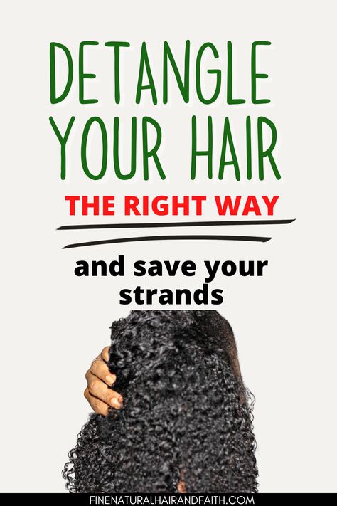 Detangler For Curly Hair, Brushing Tangled Hair, How To Detangle Hair After Braids, Best Way To Detangle Matted Hair, How To Untangle Matted Hair, How To Get Matted Hair Untangled, Best Detangler For Matted Hair, Detangling Curly Hair, How To Untangle Hair