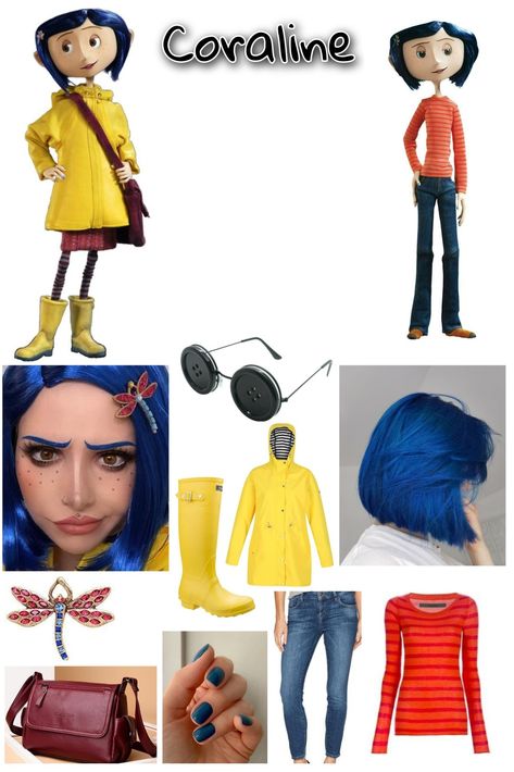 Coraline Halloween Costume, Coraline Costume, Movie Character Costumes, Classy Halloween Costumes, Coraline Jones, Hot Halloween Outfits, Holloween Costume, Cute Couple Halloween Costumes, Pretty Halloween