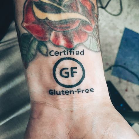 Gluten Free Tattoo, Tattoo Allergy, Gluten Free Quotes, Awareness Tattoo, Choose Her, Health Tattoo, Autumn Moon, Finger Tats, Why Her