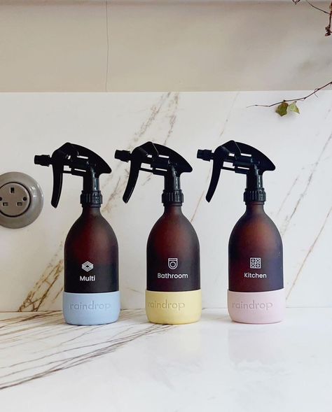 Multi, Bathroom, Kitchen. ⁠ Our ‘last-a-lifetime’ refillable spray bottles have you covered. ⁠ #plasticfree #plasticfreeliving #plasticfreecleaning #ecocleaning #zerowasteliving #cleaninghacks #cleaninginspo #cleaning #sustainable #crueltyfree #sustainableswaps #sunstainableliving #plantbased #vegan #ecofriendly #home #homestyle #refill #refillcleaning Cleaning Product Label Design, Refillable Cleaning Products, Refillable Shower Bottles, Bleach Cleaning Solution Spray Bottle, Thailand History, Eco Cleaning, Organization Station, Plastic Free Living, Airbnb Design