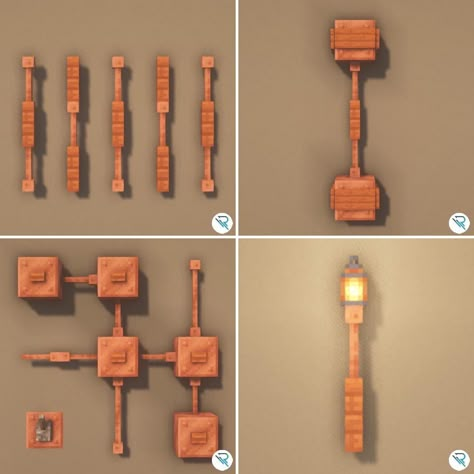 Different Copper Designs 💡 ▪️ Rate it 1-10 🚀 Made by @rale_design ▪️ If you like this post, save it or share it with your friends! ▪️… Copper Build Minecraft, Minecraft Pipe Design, Steampunk Minecraft Interior, Lightning Rod Minecraft, Minecraft Copper Ideas, Minecraft Copper Statue, Minecraft Steampunk Interior, Copper House Minecraft, Minecraft Forge Design