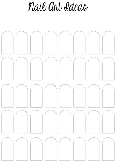 Printable Nail Art Template | Sarah | Flickr Nail Printable, Printable Nail Art Templates, Printable Nail Art Practice Sheet, Printable Nail Art, Nail Template, Template Art, Nail Art Stencils, Nail Pictures, Gem Nails