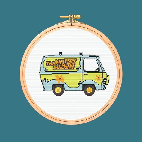 Stitch the Scooby-Doo Mystery Machine Caravan: 160x160 Cross Stitch Pattern | Instant PDF & SVG Download by FidiMeadow on Etsy Scooby Doo Cross Stitch, Perler Beads Pattern, Mystery Incorporated, Mystery Machine, Beads Pattern, Scooby Doo Mystery, Svg Downloads, Perler Bead Patterns, Perler Beads