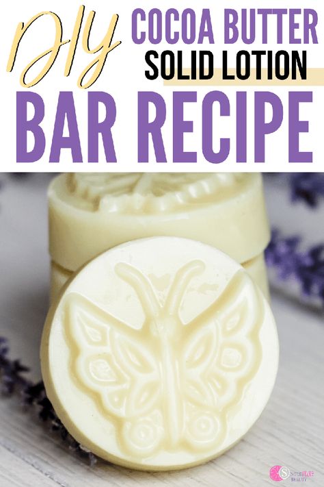 Cocoa Butter Recipes, Mango Butter Benefits, Solid Lotion Bar Recipe, Diy Hand Cream, Lotion Bar Recipe, Cocoa Butter Lotion, Lotion Bars Diy, Homemade Lotion Bars, Lotion Bars Recipe