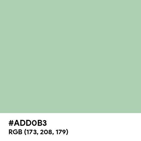 Pastel Mint Green color hex code is #ADD0B3 Mint Hex Code, Mint Green Hex Code, Mint Green Color Code, Pastel Green Color Palette, Green Color Hex Code, Mint Green Palette, Mint Green Color Palette, Green Hex Code, Shades Of Mint Green