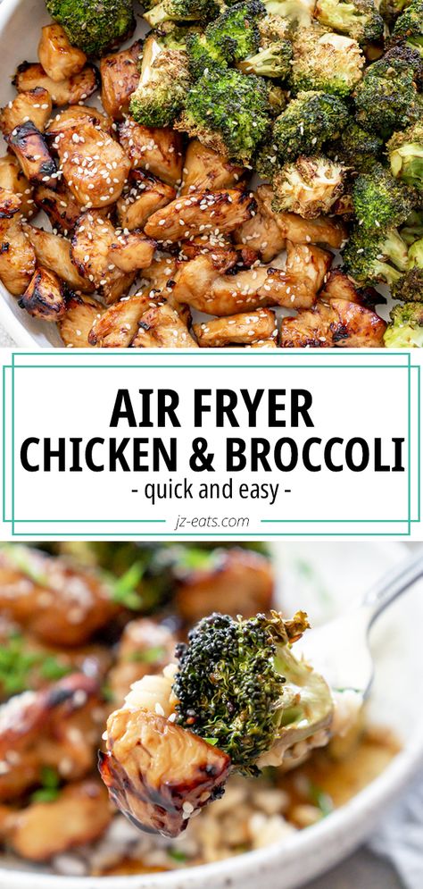 Easy Healthy Lunches Low Carb, Healthy Air Fryer Stir Fry, Air Fryer Chicken Rice Bowl, Large Healthy Meals Families, Healthy Dinners For High Cholesterol, Dinner Vegetable Ideas, Air Fried Chicken And Vegetables, Chicken And Broccoli Diet, Cheap And Easy Air Fryer Recipes