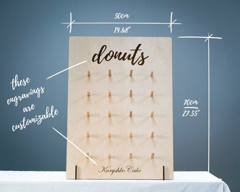 Donut Holder, Donut Board, Donut Display, Donut Stand, Candy Stand, Wall Stand, Donut Wall, Board Stand, Board Display