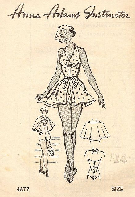 anne adams swimsuit 4677 Female Illustration Fashion, Before After Surgery, John Krasinski And Emily, 50s Swimwear, Vintage Bathing Suit Patterns, 1950s Swimsuit, Vintage Beachwear, 60s Vintage Fashion, Vintage Bathing Suit