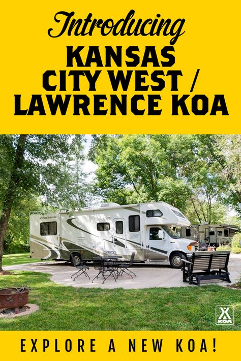 Meet the NEW Kansas City West / Lawrence Kansas KOA | KOA Camping Camping Trip List, Survival Prepping List, Koa Camping, Koa Campgrounds, Camping Colorado, Outdoor Movie Theater, Camping In Ohio, Rv Camping Checklist, Lawrence Kansas