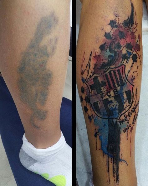 Me Tattoo Ideas, Soccer Tattoos, Football Tattoo, Barcelona Tattoo, Fcb Barcelona, Me Tattoo, Aesthetic Tattoos For Men, Tattoo Color, Spine Tattoos For Women