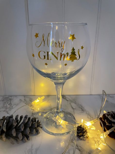 Merry GINmas Gin Glass, Would make a great Christmas gift for all the Gin lovers Christmas Gin, Baby's First Christmas Gifts, Gin Glasses, Gin Lovers, Great Christmas Gifts, Christmas Candles, Babies First Christmas, Secret Santa, Perfect Christmas Gifts