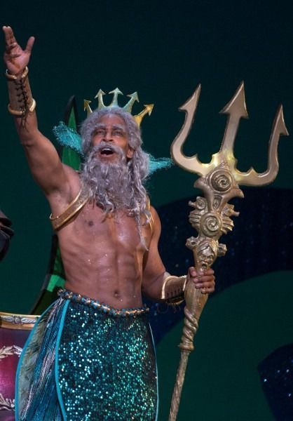 King Triton Costume, Merman Costume, Norm Lewis, The Little Mermaid Musical, Sea Costume, King Triton, Broadway Costumes, Little Mermaid Costume, Disney Musical