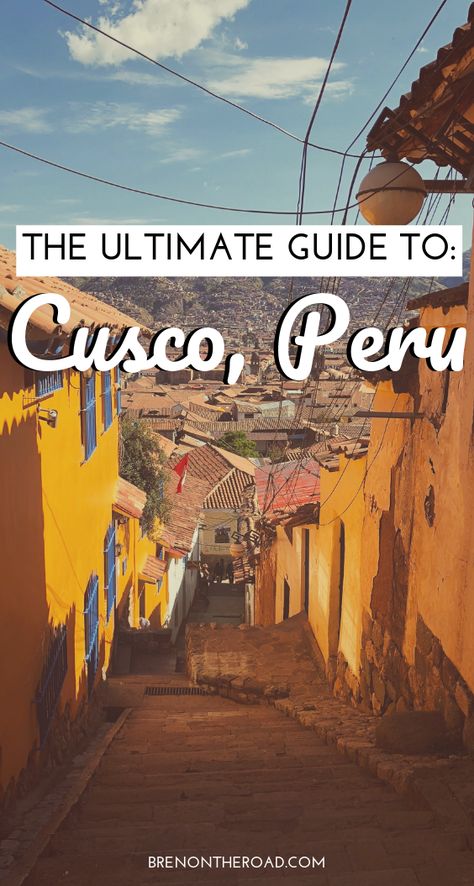 The ultimate guide to Cusco, Peru! If you're traveling to Peru, be sure to visit Cusco! Here's an article about where to stay in Cusco, things to do in Cusco, where to go in Cusco. Peru travel guide, things to do in Peru, where to go in Peru! #Cusco #peru #Perutravel Where To Stay In Cusco Peru, Backpacking Peru, Cusco Travel, Peru Travel Guide, Volunteer Projects, Brazil Travel, Cusco Peru, Black Bike, Peru Travel