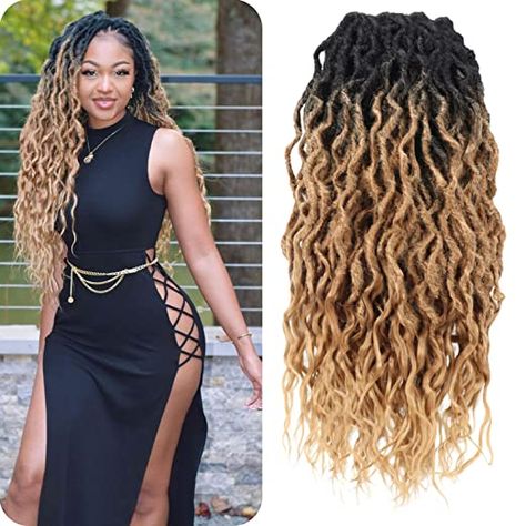 Wavy Locs, Faux Locs Blonde, Faux Locs Styles, Goddess Faux Locs, Micro Braids Hairstyles, Faux Locs Crochet, Crochet Faux Locs, Short Box Braids Hairstyles, Hair For Black Women