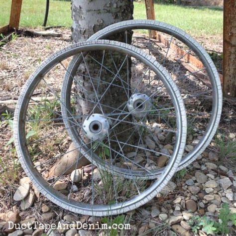 Bicycle Wheel Wreath, Bike Rim Wreath Bicycle Wheel Christmas, Dollar Tree Bicycle Wheel Wreath, Bicycle Rim Wreath, Bicycle Wheel Wreath Frame, Bike Wreaths Bicycle Wheel, Bicycle Rim Wreath With Wood Bicycle, Flea Market Finds Repurposed, Bicycle Wheel Decor