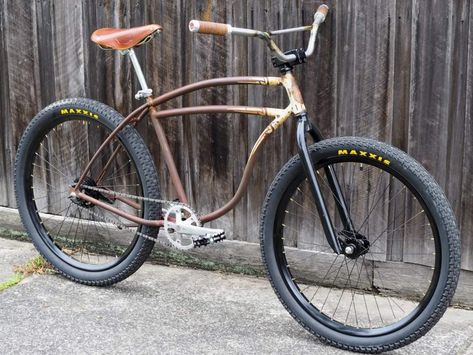 Clunker Bicycle, Klunker Bike, Fat Tire Bicycle, Bike Garage, Bmx Cruiser, Schwinn Bicycles, Modern Bicycle, Vintage Bmx Bikes, Rat Rod Bike