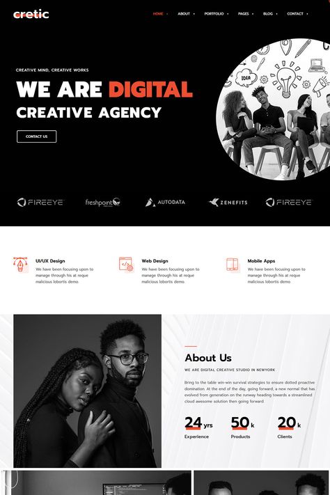 #Cretic – is a #Creative #Agency #WordPress #Theme. This theme fits for any creative #agencies #designers digital agency #freelancers #developers #developers #business #services #marketing #Construction #startup, #blog #magazine #portfolio, #photography #architect #corporate #event or any Websites. Digital Marketing Portfolio Website Design, Media Company Website Design, Marketing Agency Portfolio Design, Digital Agency Website Design Wordpress, Website Design For Digital Marketing Agency, Creative Design Agency Website, Timeline Website Design Layout, Brand Agency Website, Corporate Web Design Business Website