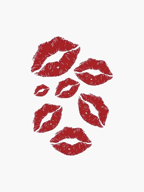 Kiss Clip Art, Lip Stickers Kiss, Kiss Doodle, Kiss Decorations, Printout Stickers, Lipstick Sticker, Kiss Wallpaper, Red Kisses, 2024 Bujo