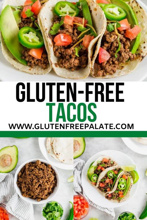 Gluten Free Tacos Recipes, Dairy Free Tacos, Gluten Free Taco, Mama Knows Gluten Free, Pork Carnitas Tacos, Taco Meal, Gluten Free Tacos, Gluten Free Meatballs, Gluten Free Dinner Easy