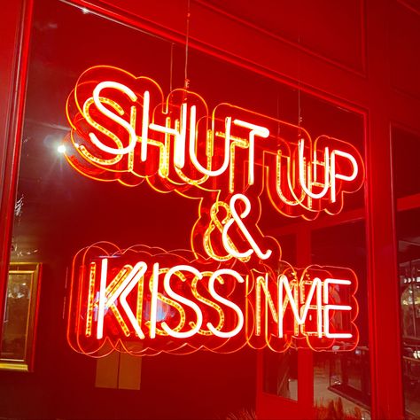 Pillow Talk Aesthetic, Shut Up And Kiss Me, Red Thoughts, Mine Aesthetic, Red Aesthetics, Signs Quotes, Neon Signs Quotes, Vibe Aesthetic, Fever Dream