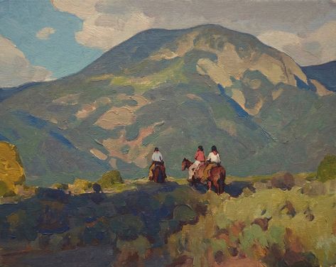 Glenn Dean, Taos Art, Contemporary Western, Contemporary Realism, Western Artwork, Western Landscape, Western Paintings, Southwest Art, Rainbow Art