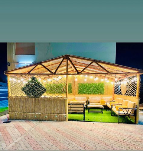 We build bamboo and palm leaves and every wooden house 0568341786 Bamboo Restaurant Ideas, Bamboo Restaurant, Bamboo House, Restaurant Ideas, Wooden House, Arab Emirates, United Arab Emirates, Palm Leaves, The Unit