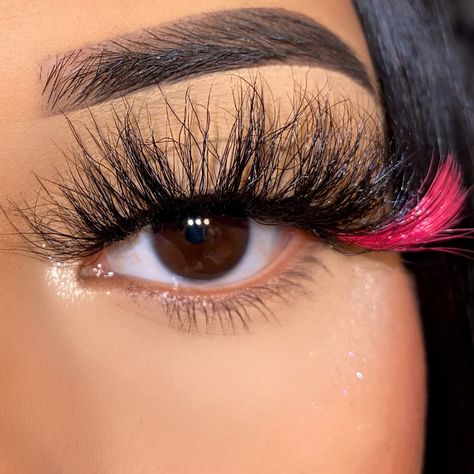 Malibu Colored Lash Extensions Pink, Lash Maps, Lash Collection, Lash Strips, Artsy Makeup, Lashes Fake Eyelashes, Airbrush Designs, Lash Extensions Styles, Eyelash Extensions Styles