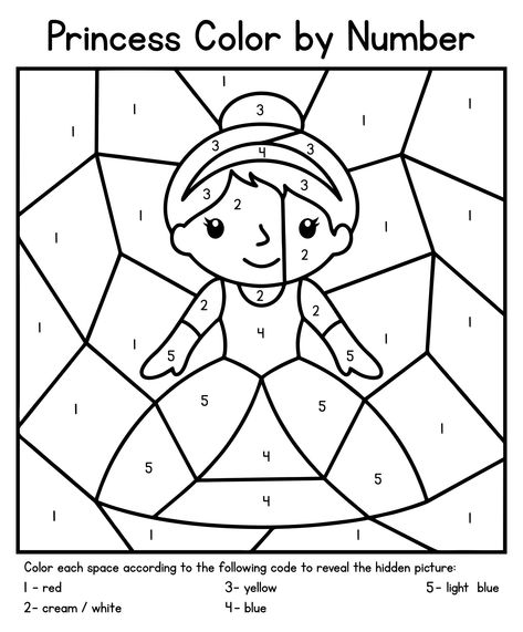 Princess Color By Number Worksheets Princess Worksheets Free Printables, Fairy Tale Worksheets Preschool, Fairytale Worksheets Preschool, Fairy Worksheets, Princess Worksheets, Color By Number Coloring Pages, Mermaid Printables, Number Coloring Pages, Princess Activities