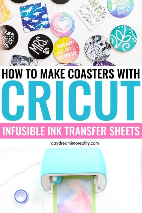 In today’s tutorial, you’re going to learn how to make stunning coasters with Cricut Infusible Ink. We are going to be using Cricut’s coasters (cork and ceramic), more affordable off-brand coasters, plus I will be providing you with multiple Free SVG templates for you to make your own coasters in Design Space. #Cricut #cricutinfusibleink #infusibleink #CricutDesignSpace #cricutcoasters #freesvgtemplates Infusible Ink Earrings, How To Make Coasters With Cricut, Coaster Ideas Cricut, Infusible Ink Coaster Ideas, Coaster Svg, Cricut Coasters, Cricut Coaster Ideas, Cricut Supplies, Ink Crafts