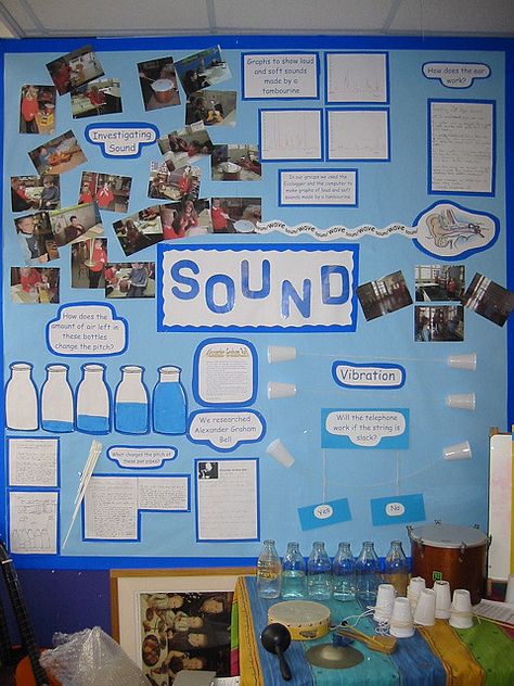 Thank goodness for interns and housemates! Another project for this week Classroom Displays Ks2, Teaching Sound, Investigation Area, Display Board Ideas, Science Light, Ks2 Science, Science Display, Classroom Display Ideas, Grade 3 Science