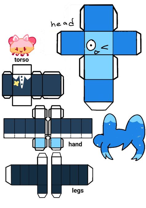 Bfb Papercraft, Object Show Papercraft, Bfdi Papercraft, Four Bfb, Paper Doll Printable Templates, Four X, Doll Template, Papercraft Ideas, Paper Doll Template