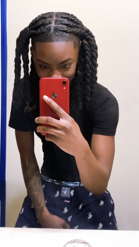 Braids Stud, Studs Hairstyles Braids, Stud Hairstyles Braids, Stud And Fem Pfp, Studs Girls With Dreads, Studs With Dreads, Stud Outfits, Fine Studs, Masc Women