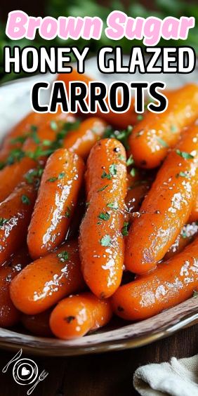 Easy Brown Sugar Honey Glazed Carrots Easy Glazed Carrots Recipe, Carrots And Honey Recipe, Honey Glaze Carrots Easy, Side Dishes For Friendsgiving, Carrot Side Dishes For Christmas, Brown Sugar And Honey Carrots, Carrot Honey Glazed, How To Make Glazed Carrots, Honey And Brown Sugar Carrots