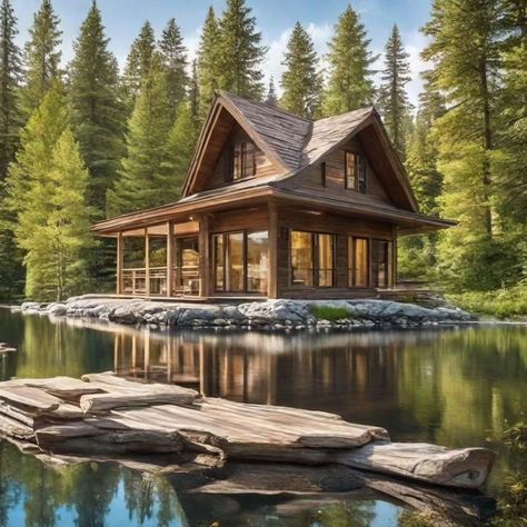 What could be more beautiful than having your own lakeside home? #dreamhome #lakeview #tranquility Wooden Houses, Construction Company, Architect Design, Lake View, Architecture House, Dream House, Architecture, On Instagram, Instagram