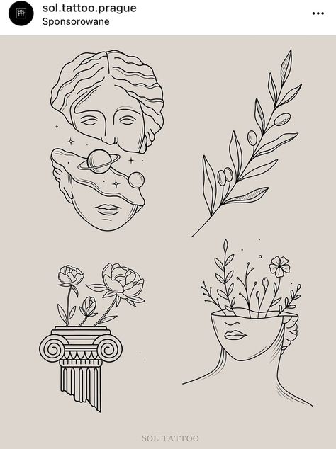 Simple Greek Tattoos For Men, Greece Themed Tattoo, Greek Mythology Simple Art, Small Statue Tattoo, Greek Goddess Tattoo Minimalist, Tiny Greek Mythology Tattoos, Tattoo Greek Mythology Minimalist, Female Greek Goddess Tattoo, Greek Inspired Tattoos Simple