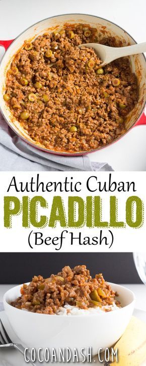 Cuban Picadillo Recipe, Dinner Ground Beef, Cuban Picadillo, Picadillo Recipe, Nutella Cookie, Cuban Dishes, Cuban Cuisine, Recipe Dinner, Cuban Recipes