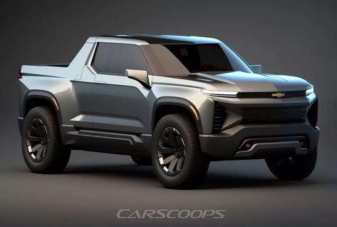 GM Gauges Interest For Baby Electric Pickup Smaller Than Ford’s Maverick | Carscoops Future Trucks Concept, Concept Truck Design, Truck Concept Design, Futuristic Pickup Truck, Futuristic Pickup Truck Design, Baby Trucks, Concept Truck, Sci Fi Cargo Truck, Electric Pickup