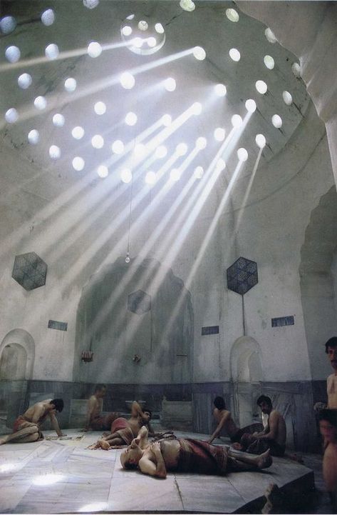 Istanbul’s best Turkish bath houses – Cagaloglu Hamami. If you’re a spa lover going to Istanbul, you won’t want to miss the city’s famous baths, called hamams (or hammams in the West). Book a session and enjoy the surprising benefits of the centuries-old bathing rituals of the Ottomans. https://www.turkishbaths.org/ Turkish Bath House, Moroccan Bathroom, Public Bath, Roman Baths, Turkish Culture, Turkish Bath, Bath House, Buy Prints, 인테리어 디자인