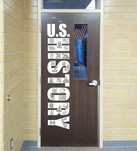 US History History Teacher Decal United States History - Etsy Orchestra Teacher, Teacher Lunches, Staff Lounge, Mail Room, Teacher Door, Teachers Lounge, Teacher Doors, Classroom Doors, Special Needs Students